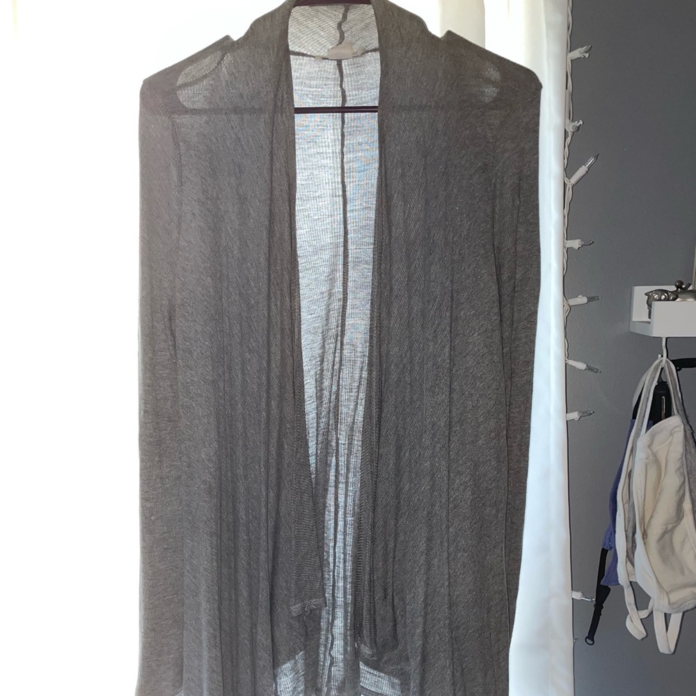 Gray cardigan